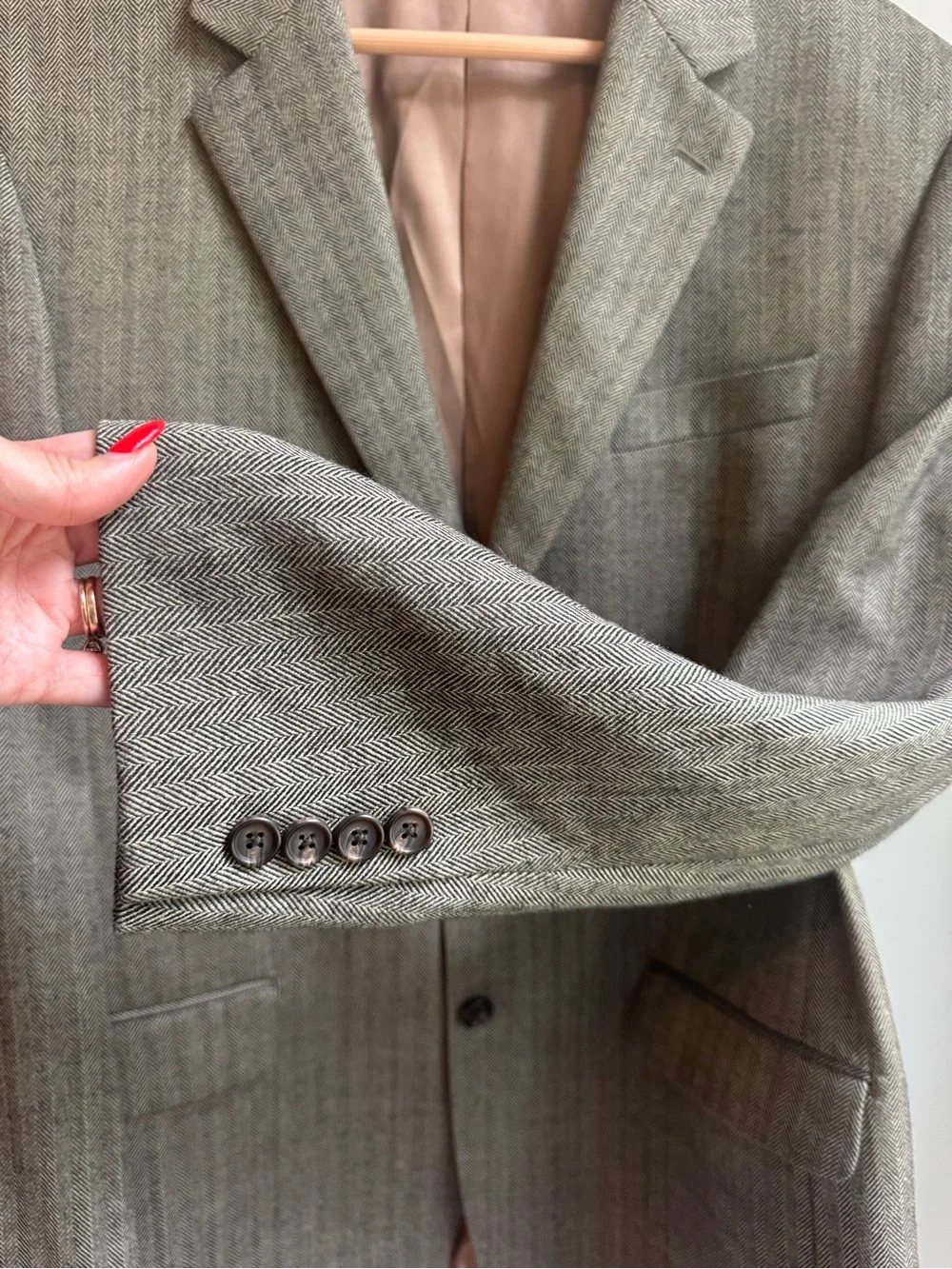 Ralph Lauren Gray Pinstripe Sport Coat Trendy Blazer Coat